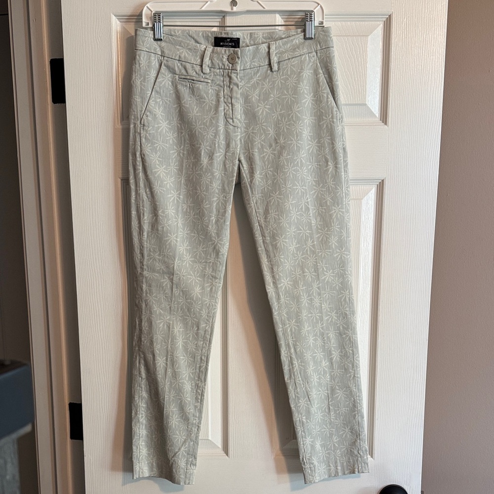 Mason Gray Star Pattern Cropped Pants Euro size 40